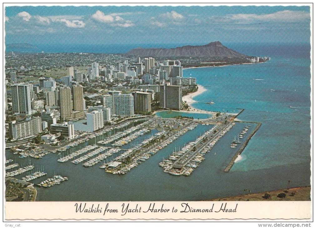 Waikiki From Yacht Harbor To Diamond Head, Unused Postcard [18690] - Autres & Non Classés