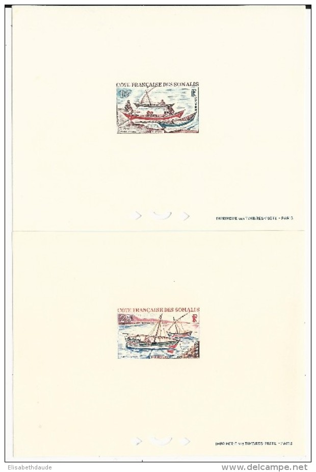 1964 - COTE DES SOMALIS - EPREUVES De LUXE YVERT N°320/321 - BATEAUX - Lettres & Documents