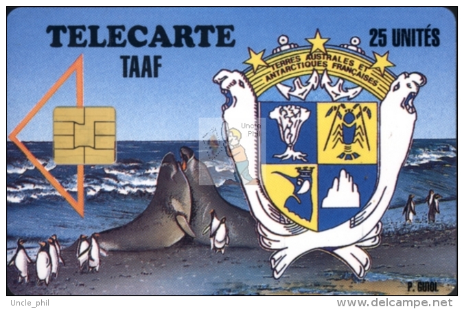 TELECARTE TAAF / FSAT PHONECARD #19940010 / N° 1 - Elephants De Mer Et Manchôts Empereurs - Cote IPCphonecards: 500€. - TAAF - Franz. Süd- Und Antarktisgebiete