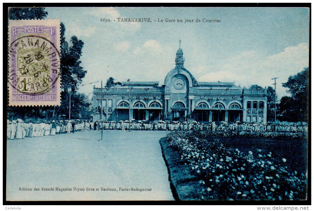 6116 - Alte Ansichtskarte - Tananarive - Estación Estacion La Gare - Gel 1927 - TOP - Briefe U. Dokumente