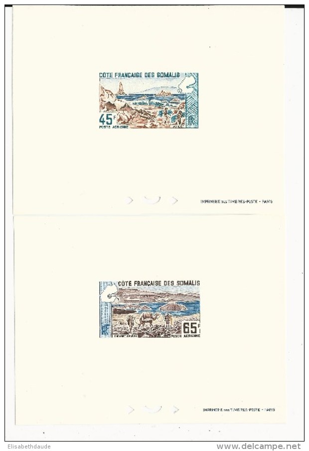 1965 - COTE DES SOMALIS - EPREUVES De LUXE  POSTE AERIENNE YVERT N°43/44 - - Cartas & Documentos