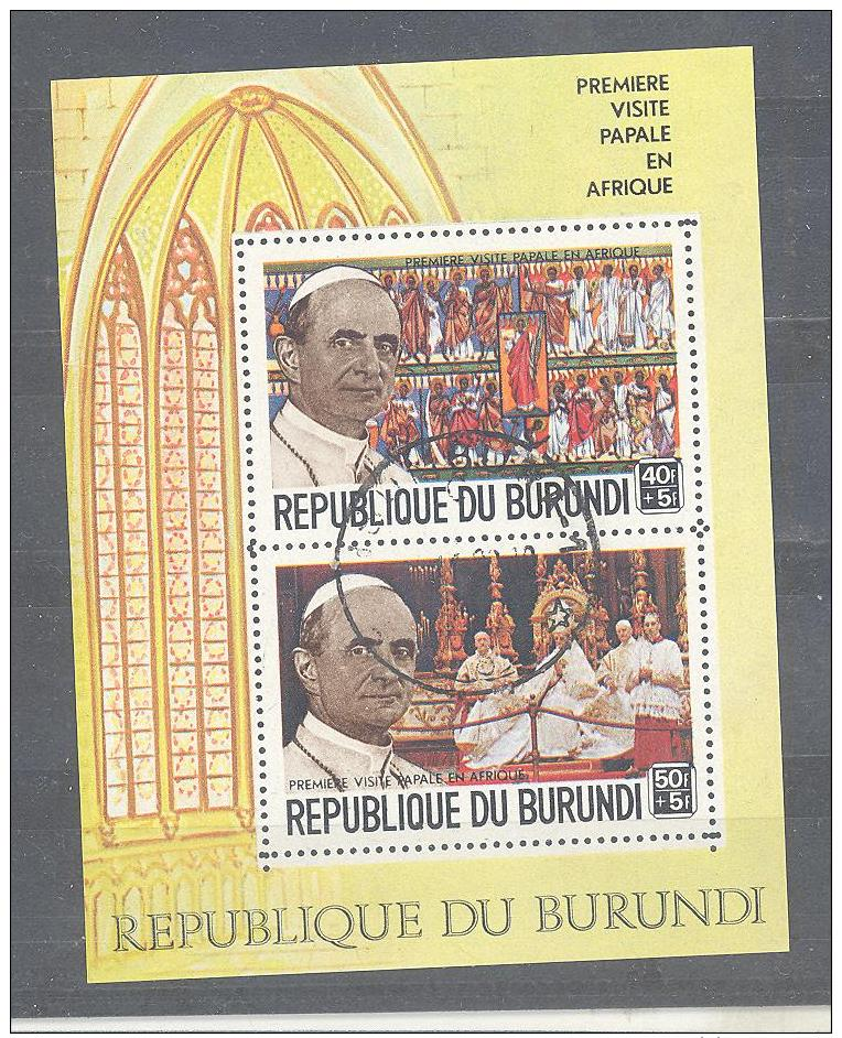 Burundi  Michel #   Block  35  Erstes Besuch Eines Pabstes An Afrika - Christianity