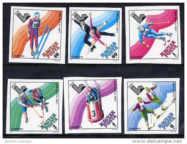 HUNGARY 1979 Winter Olympic Games Set Imperforate  MNH / **.  Michel 3390-95B - Nuevos