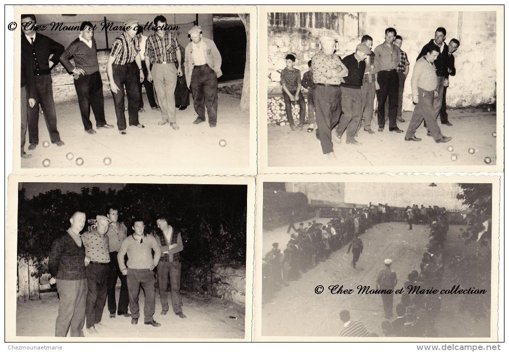 COURS LA VILLE - TOURNOI DE PETANQUE - RHONE - LOT DE 5 PHOTOS - Sports