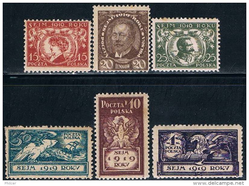 Polónia, 1919, # 206/11, MH - Unused Stamps