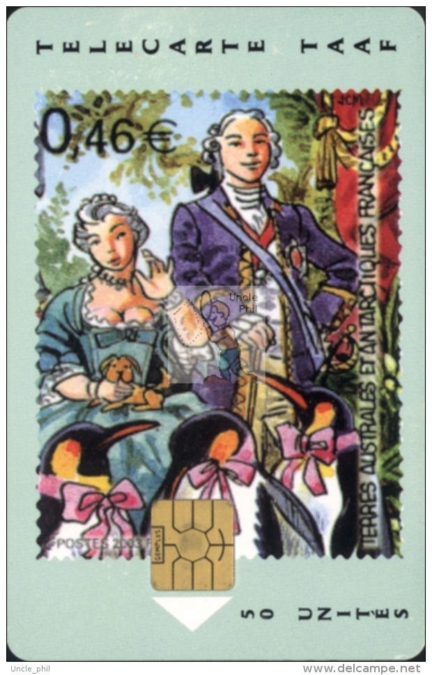 TELECARTE TAAF / FSAT PHONECARD #20030050 / N° 32a - Sa Majesté Louis XV.  (sans Logo Noir Au Verso) - Cote IPCphonecard - TAAF - Franz. Süd- Und Antarktisgebiete