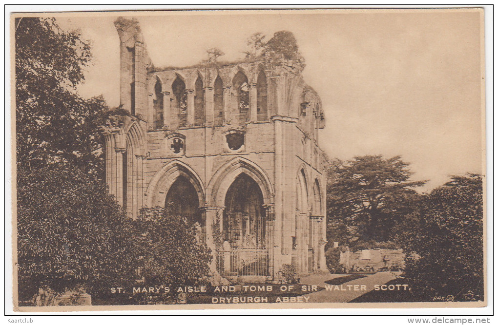 Dryburgh Abbey - St. Mary's Aisle And Tomb Of Sir Walter Scott  - (Scotland) - Berwickshire