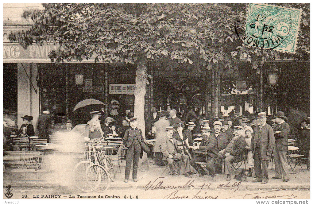 6135. CPA 93 LE RAINCY. LA TERRASSE DU CASINO. - Le Raincy