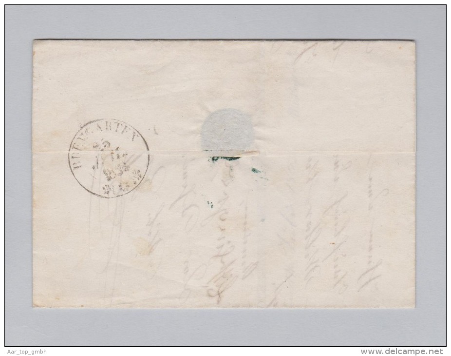 Heimat Schweiz FR FRIBOURG 1853-07-23 Blau Brief Nach Bremgarten - Lettres & Documents