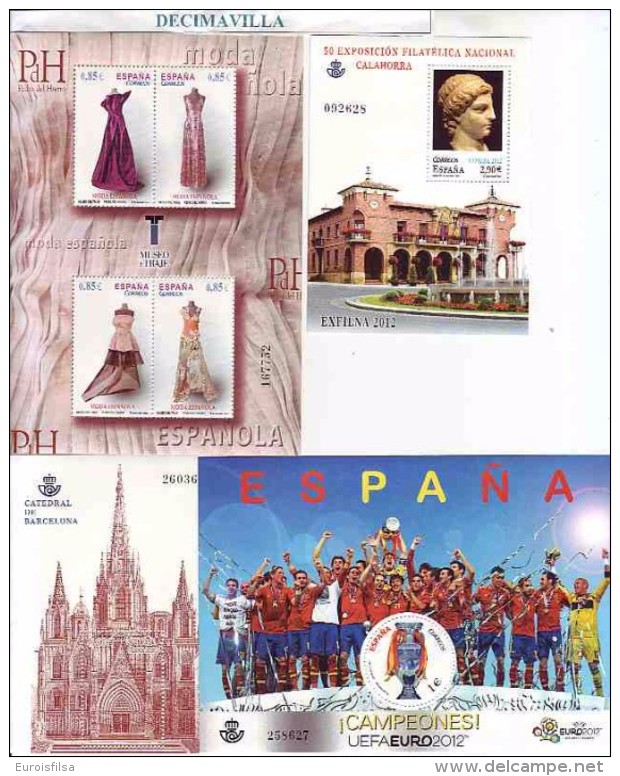 ESPAÑA, SPAIN, AÑO 2012 NUEVO Y COMPLETO, A FACIAL. HUNDIMOS LOS PRECIOS - Años Completos