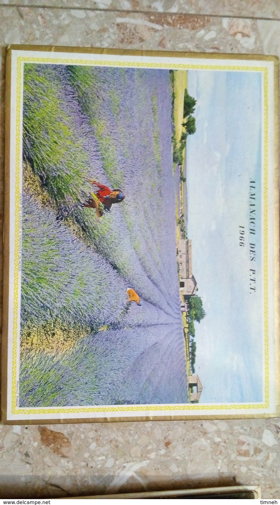 ALMANACH DES P.T.T 1966 - CHAMPS DE LAVANDE VALENSOLE -PRAIRIE FLEURIE VACHES  -  LA CREUSE GUERET  - OLLER - Big : 1961-70