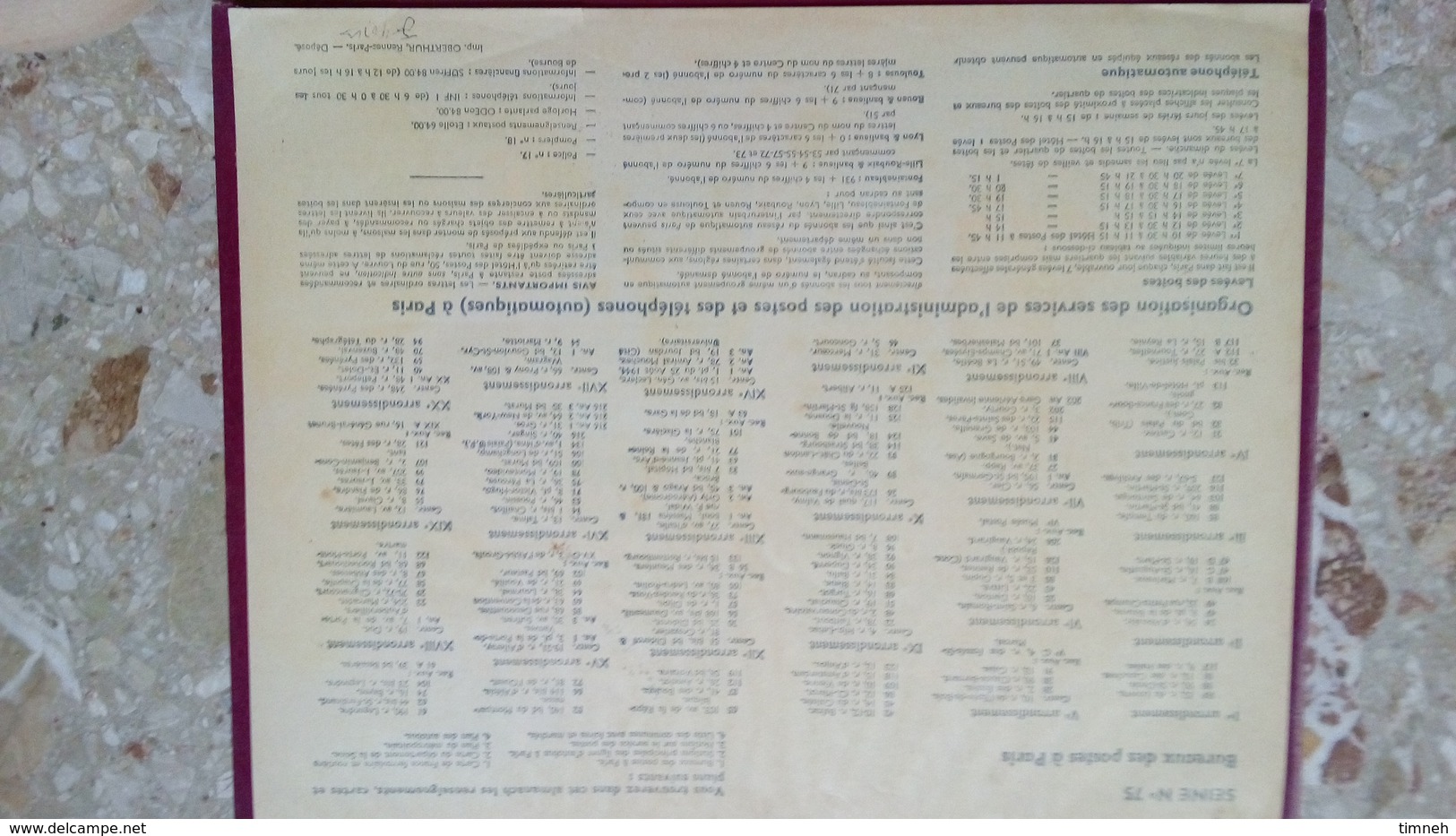 ALMANACH DES P.T.T 1960 - JOIES GRANDS AIR MONTAGNE Enfants 75 SEINE - PARIS  OBERTHUR - Grand Format : 1961-70