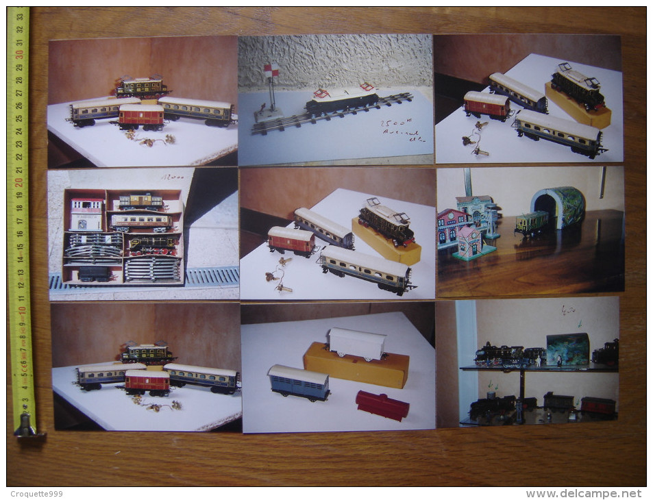 Lot De Photos De TRAINS Miniatures Maquettes SNCF CHEMINS DE FER - Ferrocarril