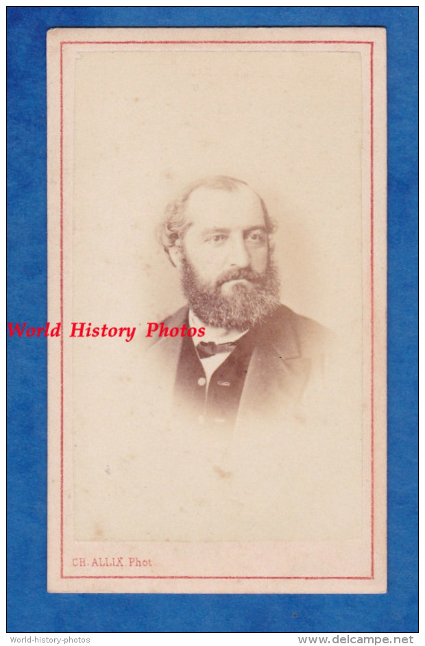 Photo Ancienne CDV Vers 1870 - AVRANCHES - Portrait Notable à Identifier - Photographie Ch. Allix - Pose Barbe - Alte (vor 1900)