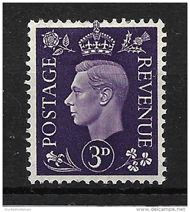 GB 1937 KGVI Definitives, 3d Violet LMM (4645) - Nuovi