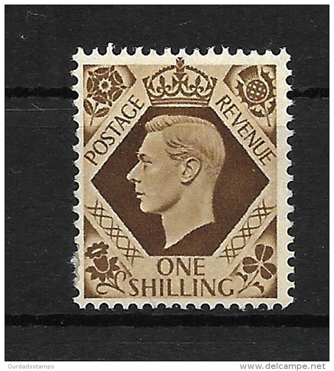 GB 1937 KGVI Definitives,1s Bistre-brown LMM (4654) - Nuovi