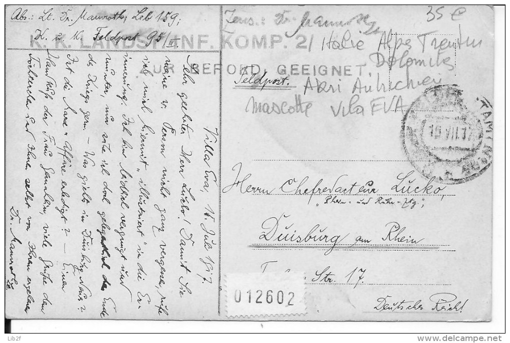 Alpes Soldats Autrichiens Devant Leur Abri Vila Eva KUK Italie Dolomites Trentin 1 Carte Photo 1914-1918 14-18 Ww1 - Guerre, Militaire