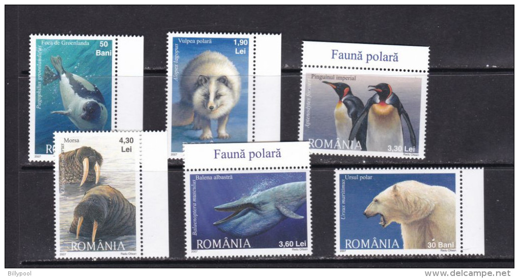 ROMANIA  2007  Polar  Fauna  6v. Perf. - Altri & Non Classificati