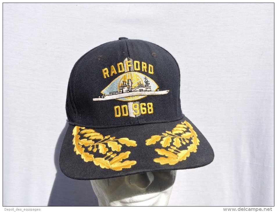 RADFORD DD.968 - U.S. NAVY   -  CASQUETTE OFFICIER - Casques & Coiffures