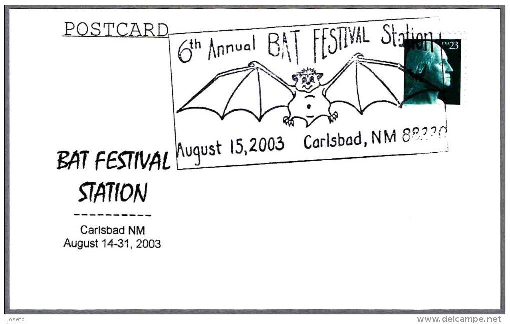 6th Annual BAT FESTIVAL - MURCIELAGO. Carlsbad NM 2003 - Chauve-souris