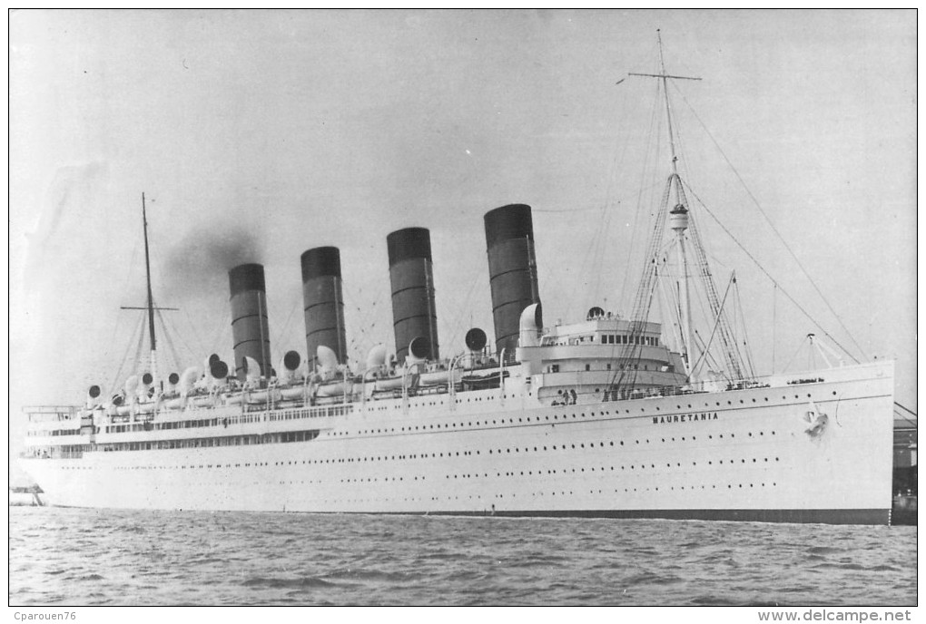 Photo Bateau Identifié " Mauretania  "  Cunard Photo Duncan 1907 Walsent On Tyne - Bateaux