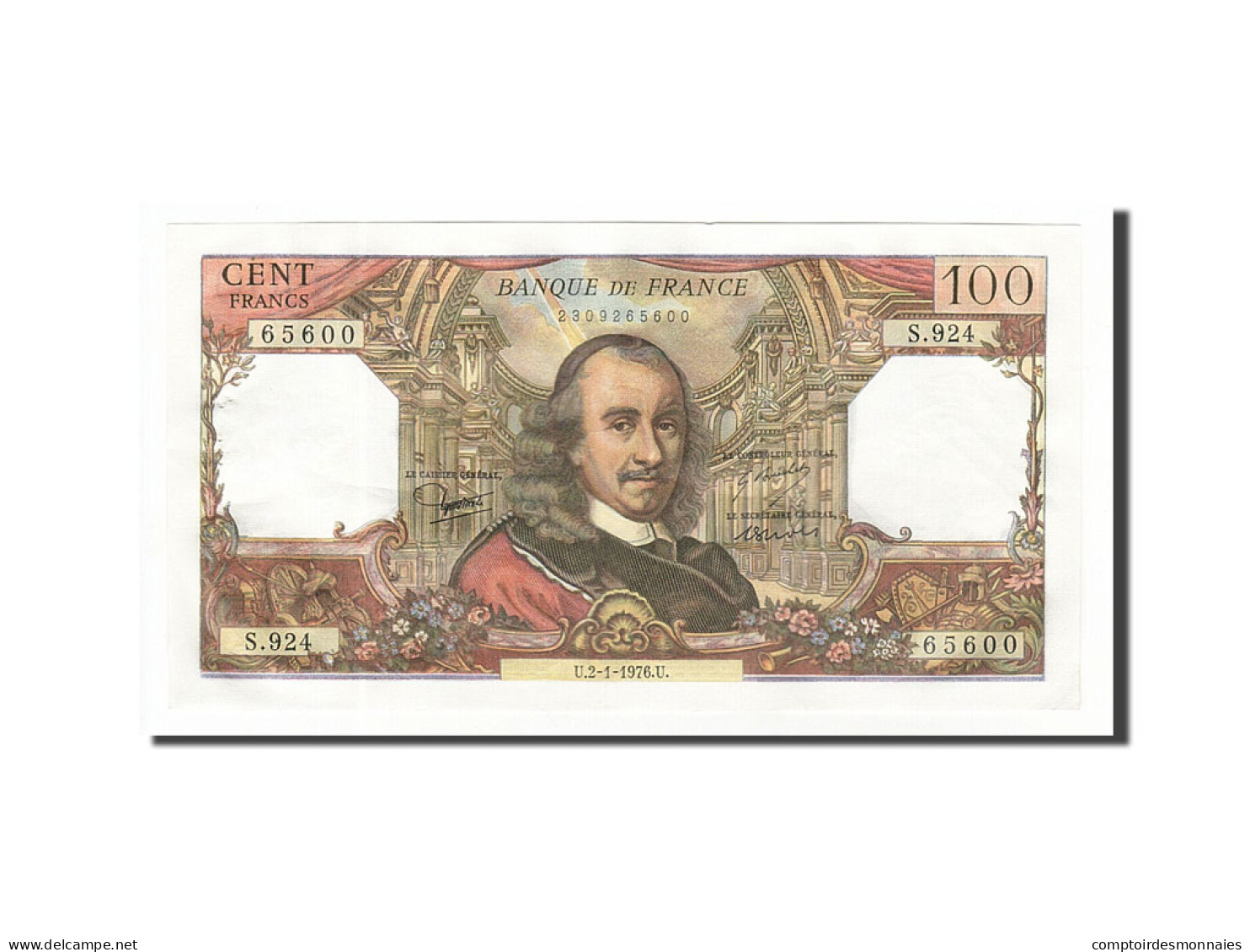 Billet, France, 100 Francs, 1976, 1976-01-02, SUP, Fayette:65.51, KM:149f - 100 F 1964-1979 ''Corneille''