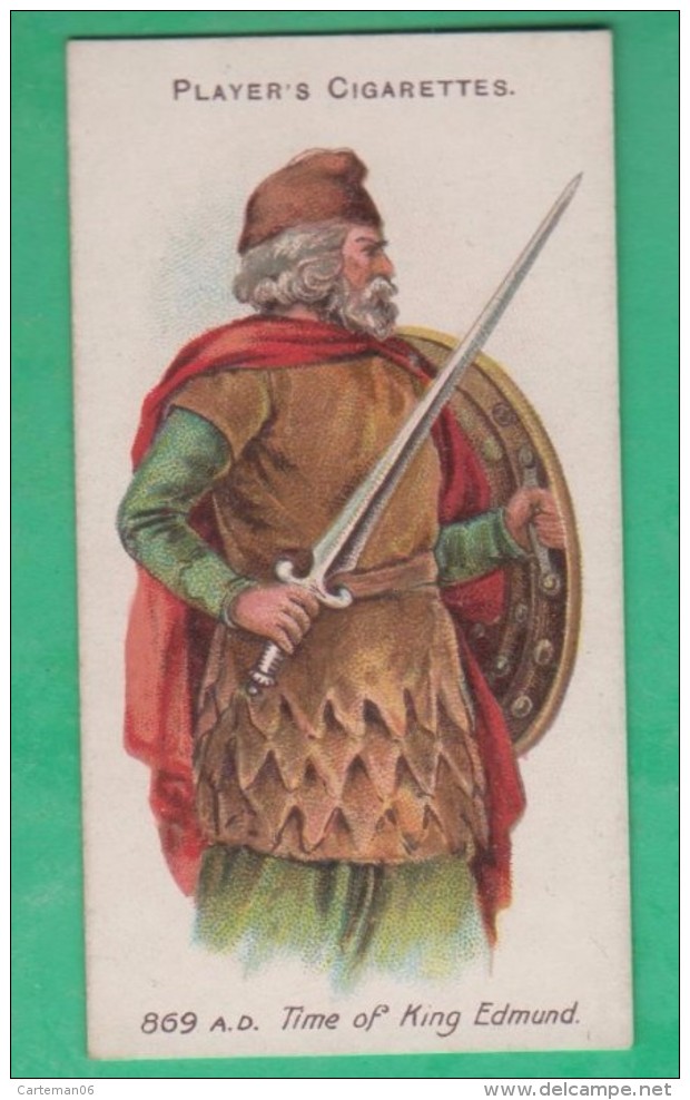 Chromo John Player & Sons, Player's Cigarettes, Arms & Armour 8 -Time Of King Edmund N°869 A Saxon Warrior - Player's