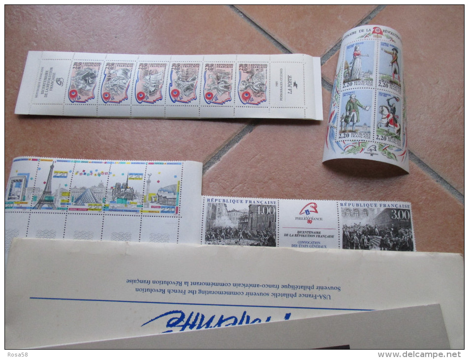 France 1989 Rivoluzione Francese FOLDER Uficiale Serie Foglietti + Varie LOTTO - Otros & Sin Clasificación