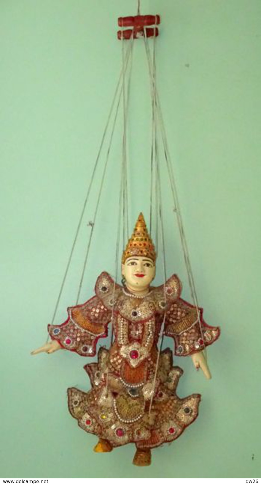 Marionette (marionnette) à Fils De Collection 38 Cm - Origine Birmane - Marionnettes