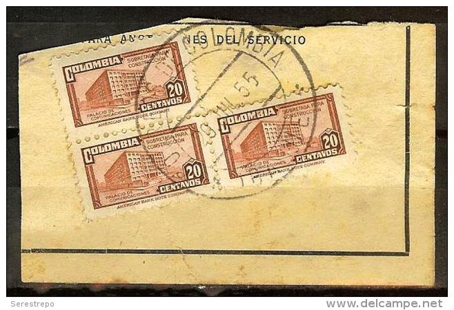 COLOMBIA 1955.07.29 [MC32-1] Fragment Of Postal History - IBAGUE Postmark - Colombia