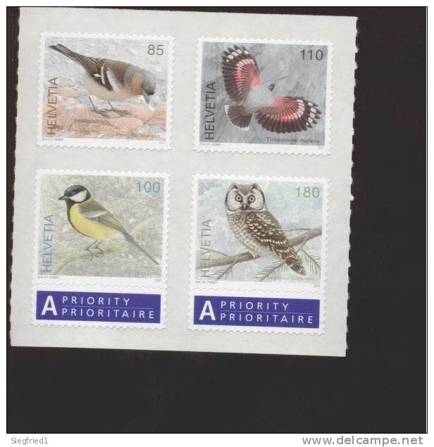 Schweiz ** 2026 -2029 Selbstklebend Auf Folie Vögel - Unused Stamps