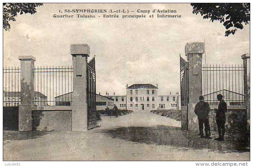 CPA - SAINT-SYMPHOREN (37) - Aspect Du Quartier Tulasne , Camp D´Aviation , Entrée Principale Et Infirmerie En 1933 - Autres & Non Classés