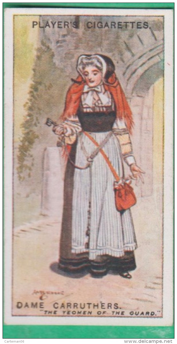 Chromo John Player & Sons, Player's Cigarettes, Gilbert And Sullivan - Dame Carruthers The Yeomen Of The Guard N°45 - Player's