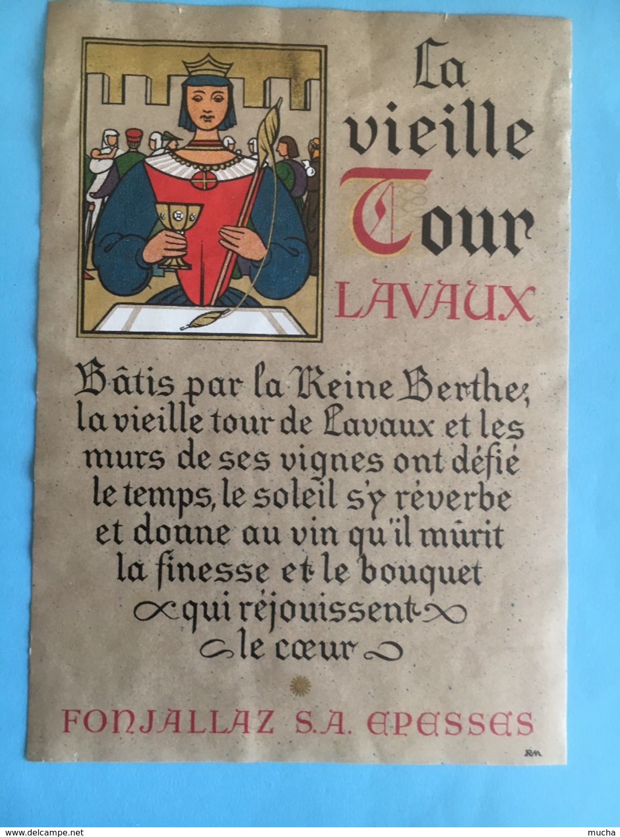 1583 -  Suisse Vaud Lavaux La Vieille Tour.... Construite Par La Reine Berthe..... - Autres & Non Classés