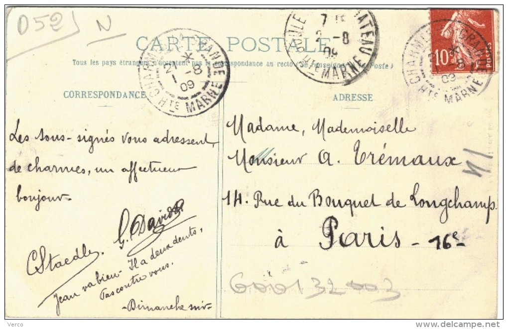 CARTE POSTALE ANCIENNE DE CHARMES LA GRANDE - LA SCIERIE - Autres & Non Classés