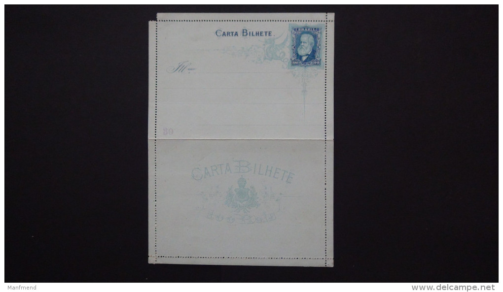 Brasil - 100 Reis - Card Letter - Postal Stationery - Unused - Look Scan - Entiers Postaux