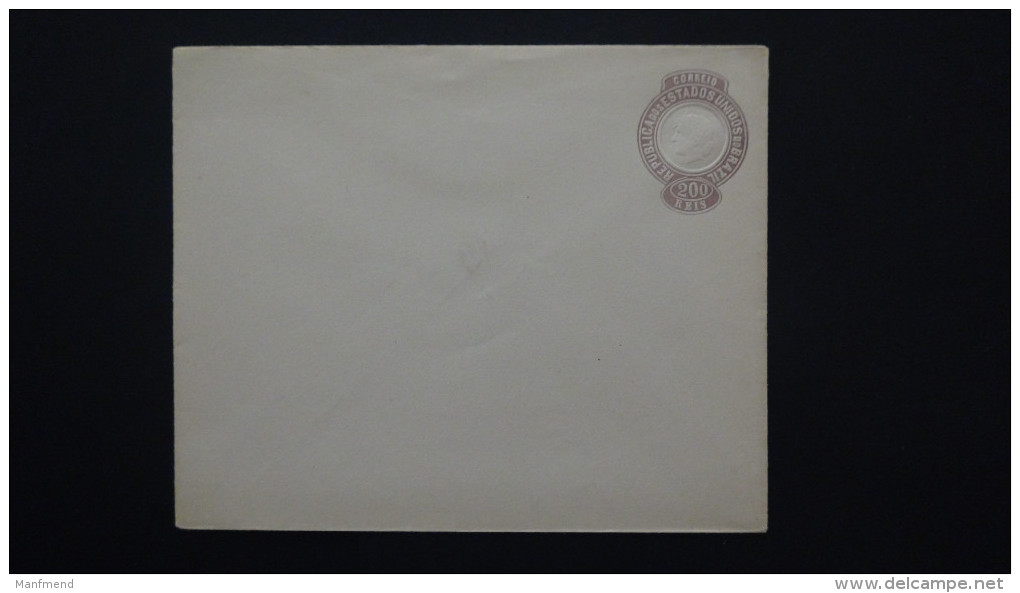 Brasil - 1898 - 200 Reis - Envelope - Postal Stationery - Unused - Look Scan - Ganzsachen