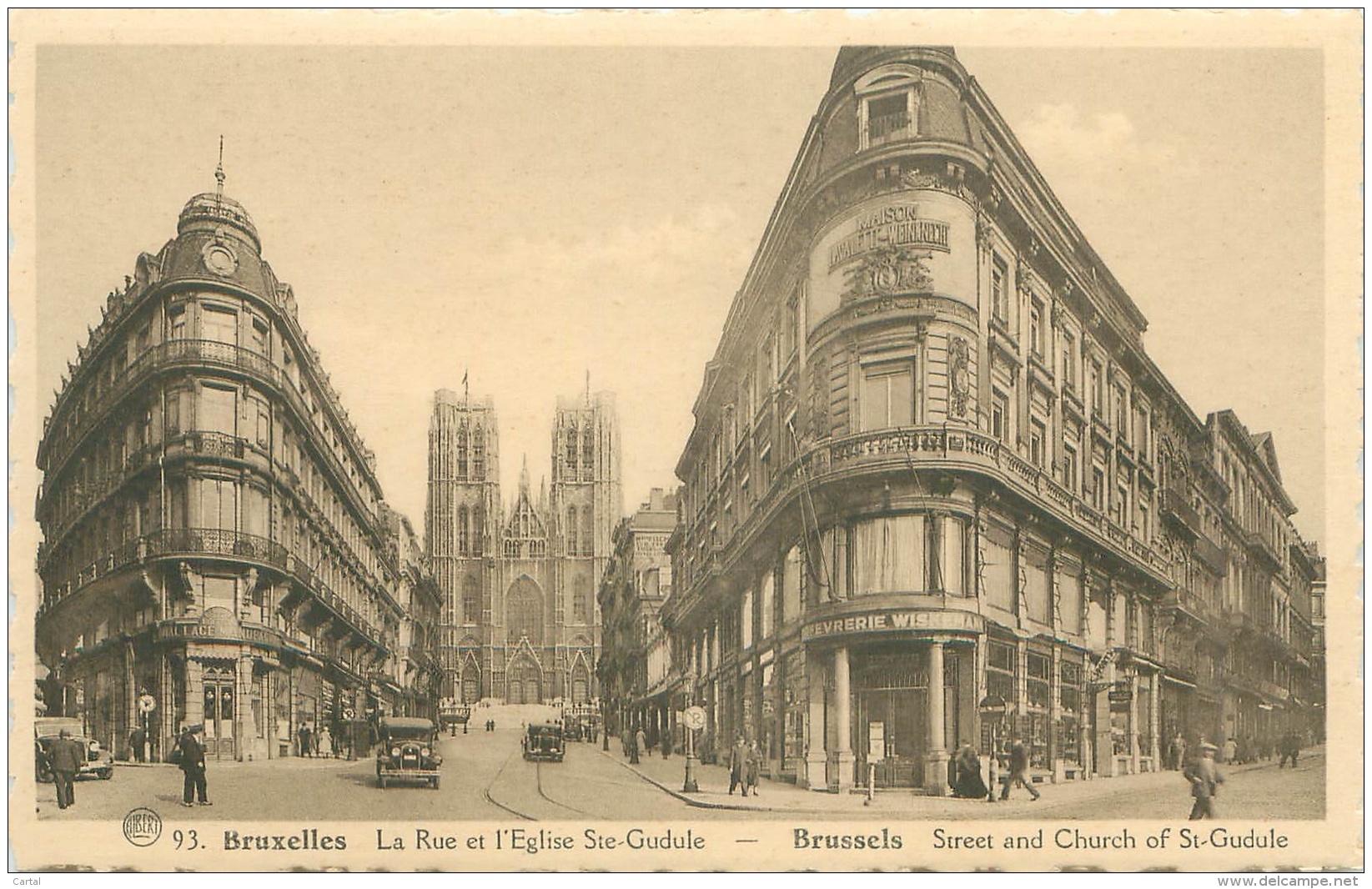 BRUXELLES - La Rue Et L'Eglise Ste-Gudule - Lanen, Boulevards