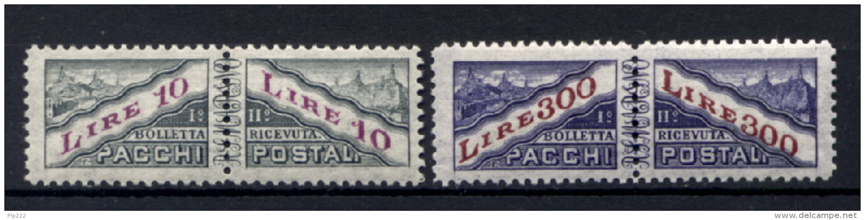 San Marino 1953 Pacchi Postali Sass.PP35/36 **/MNH VF - Firmati Enzo Diena - Pacchi Postali