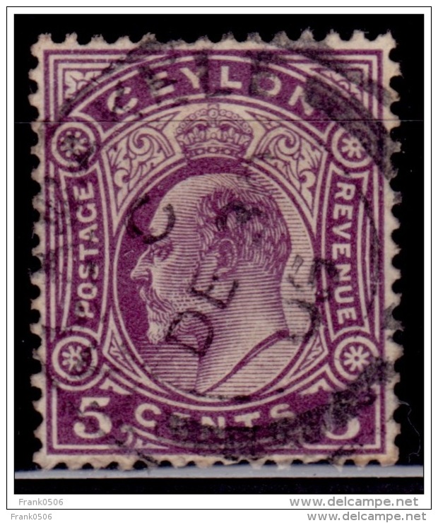 Ceylon 1908, Edward VII, 5c, Scott# 197, Used - Ceylon (...-1947)