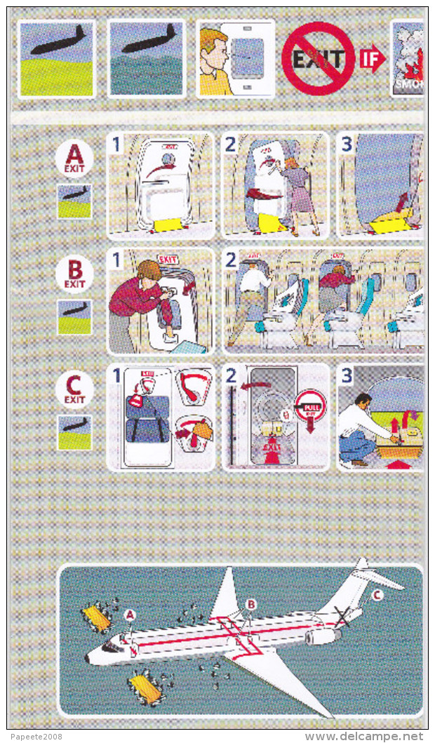 Delta Airline / B 717-200 - 2015 / Consignes De Sécurité / Safety Card (grand Format) - Sicherheitsinfos