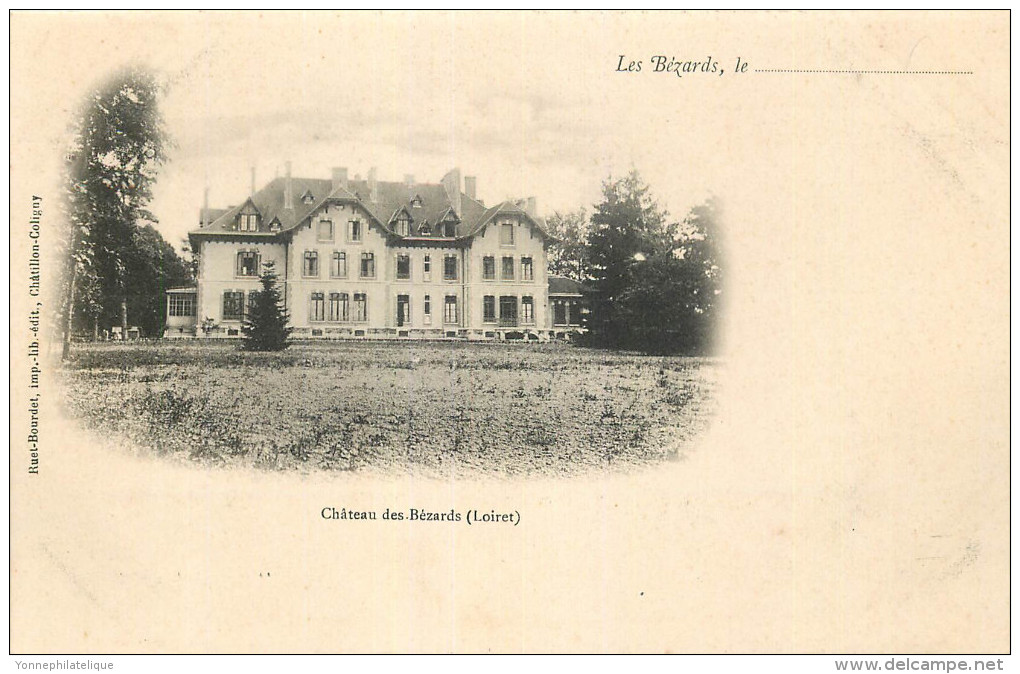 45 - CHATILLON COLIGNY - Chateau Des Bézards - Carte 1900 - Chatillon Coligny