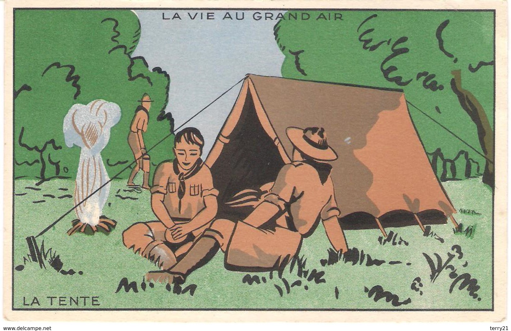 CP LA VIE AU GRAND AIR. LA TENTE. - Scouting