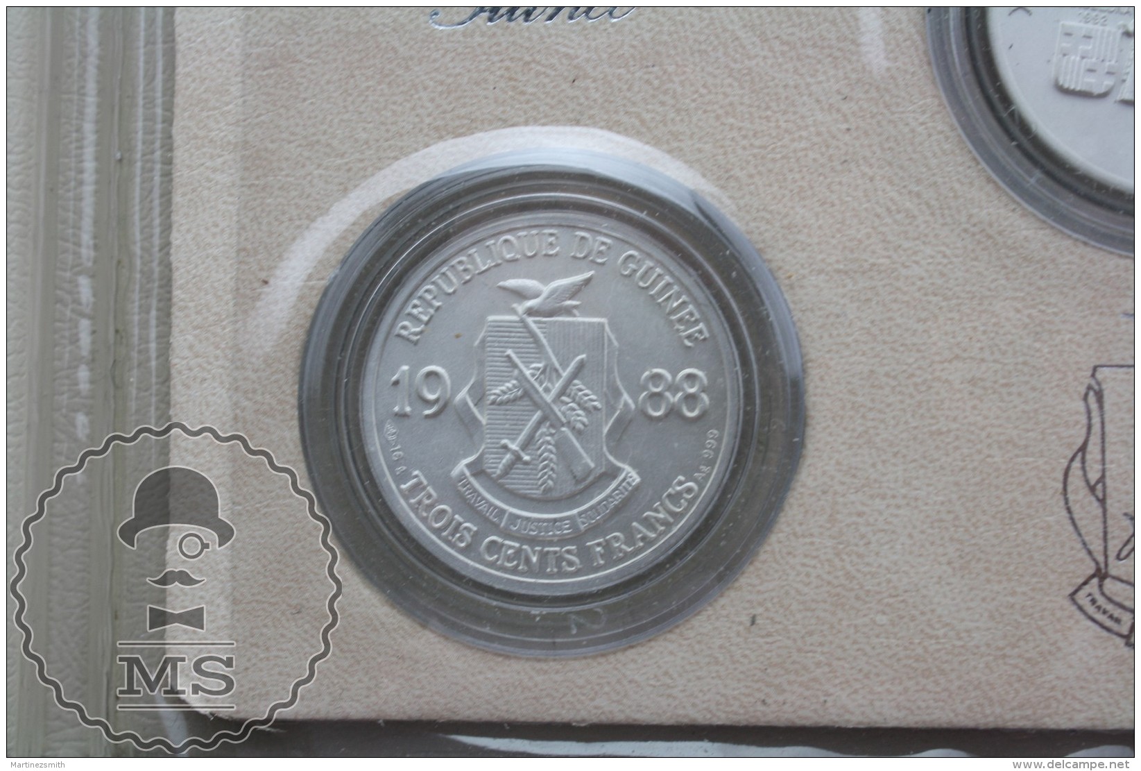 Republic of Guinea/ République de Guinée 25 Olympic Games of Barcelona 1992, 100, 200 & 300 Francs in Silver Coins