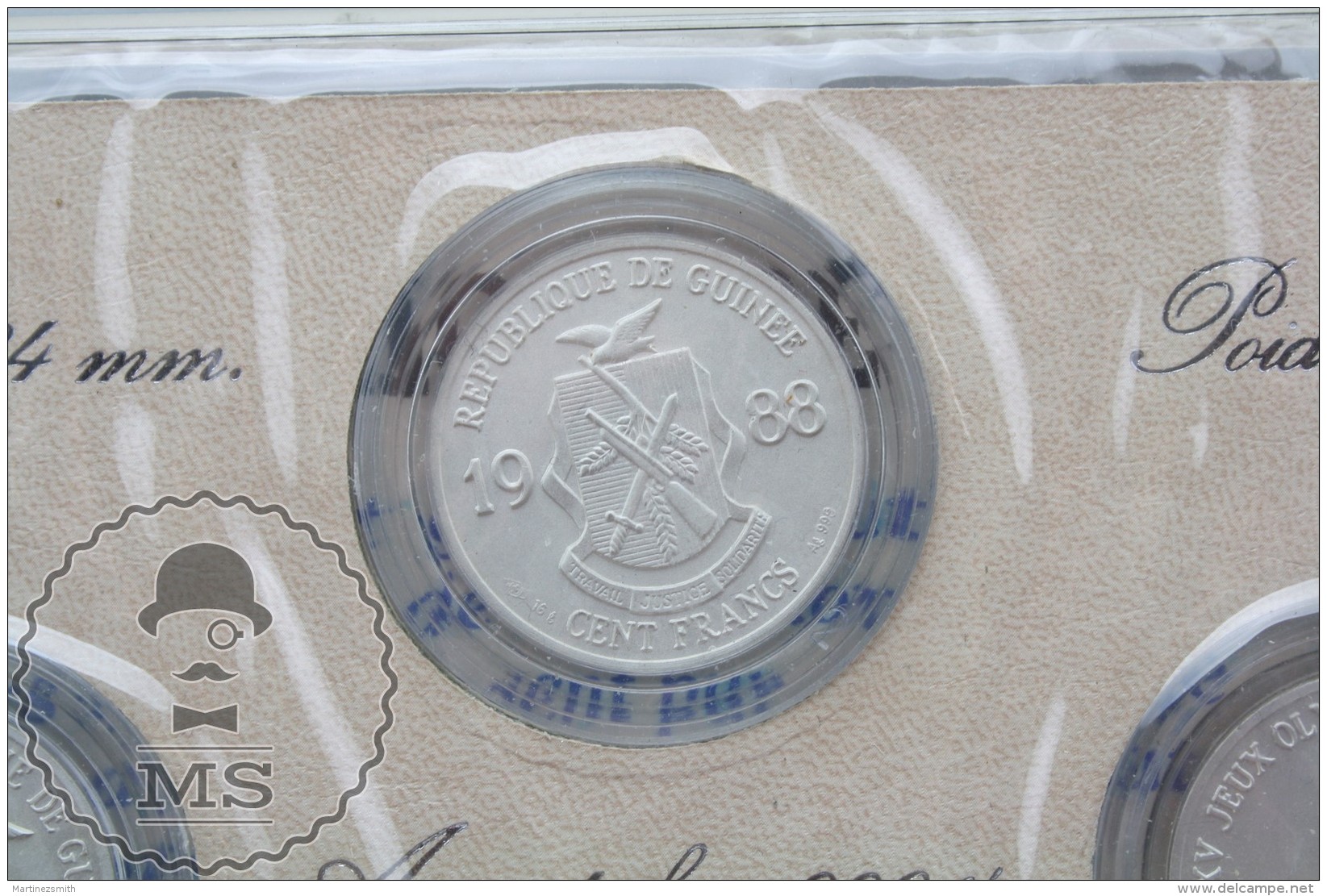 Republic of Guinea/ République de Guinée 25 Olympic Games of Barcelona 1992, 100, 200 & 300 Francs in Silver Coins