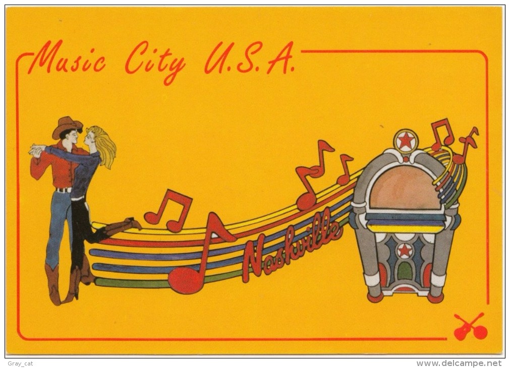 Music City USA, Greetings From Nashville, Tennessee, Unused Postcard [18753] - Nashville