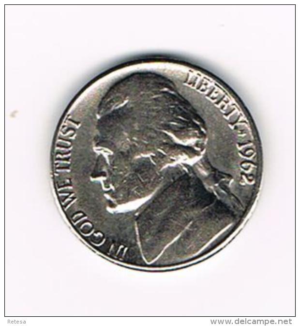 °°° U.S.A.  5 CENTS  JEFFERSON  1962 - 1938-…: Jefferson