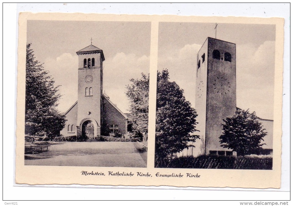 5120 HERZOGENRATH - MERKSTEIN, Katholische Und Evangelische Kirche - Herzogenrath