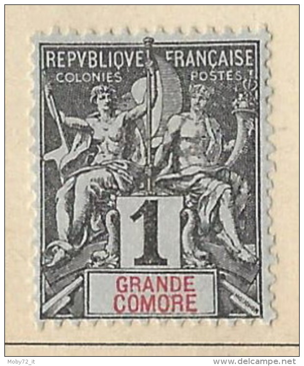 Grande Comore - 1897 - Usato/used - Allegorie - Mi N. 1 - Used Stamps