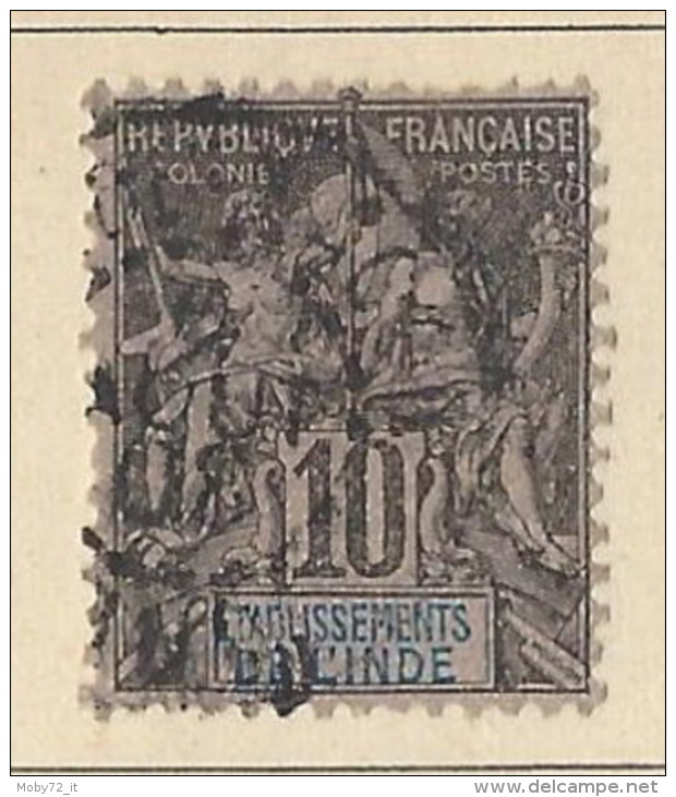 India Francese - 1892 - Usato/used - Allegorie - Mi N. 5 - Used Stamps